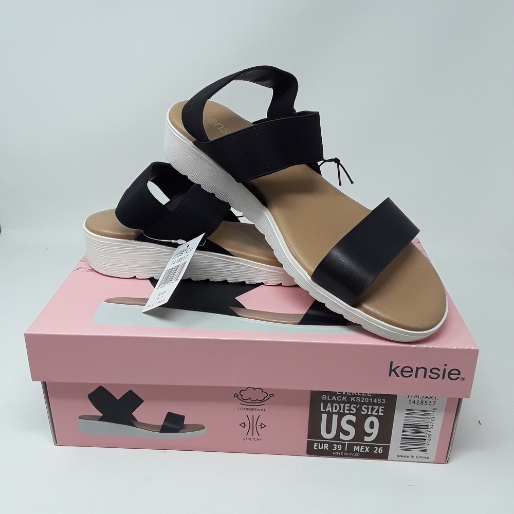 Kensie Women's Everlee Elastic Ankle Strap Sandals Brand New Size 9